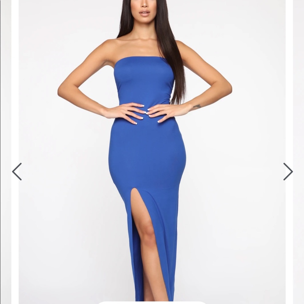 strapless maxi tube dress